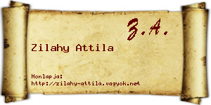 Zilahy Attila névjegykártya