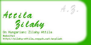 attila zilahy business card